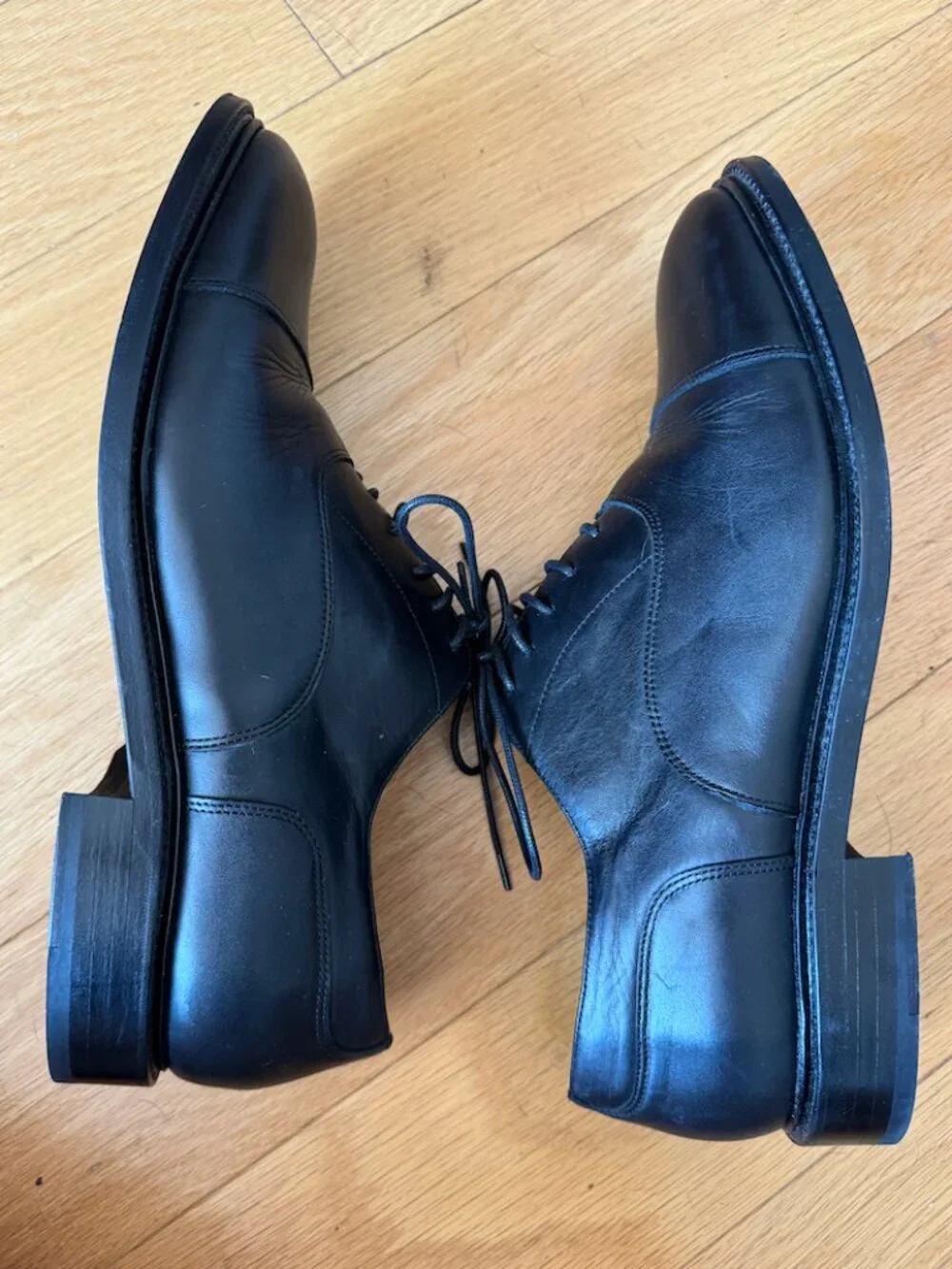 Ankari & Floruss Black Leather Shoes in Size 43